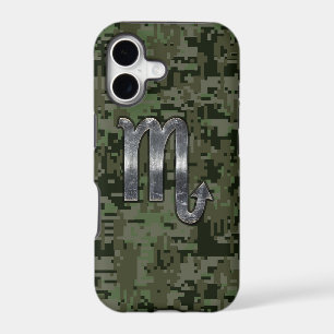 Scorpio Zodiac Symbol Olive Green Digital Camo