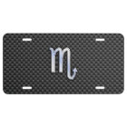 Scorpio Zodiac Symbol on Carbon Fibre Print