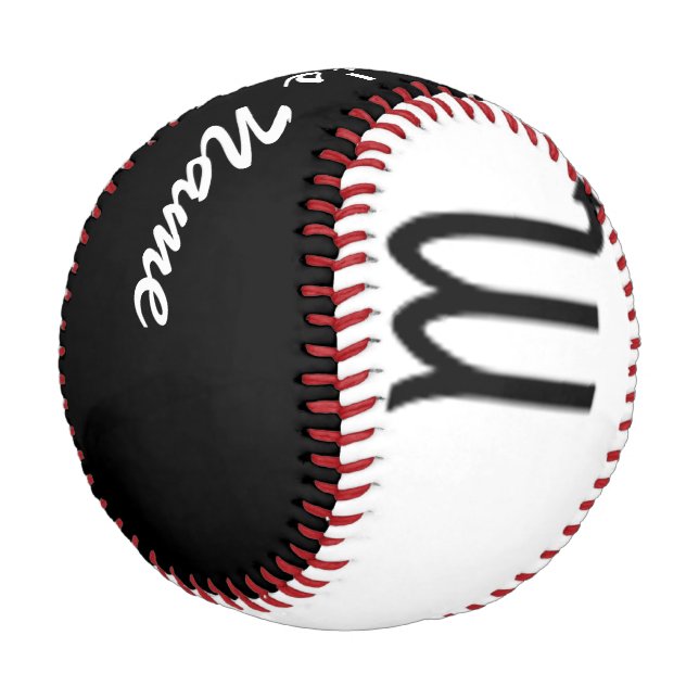 Scorpio Zodiac Symbol Standard by Kenneth Yoncich Baseball (Angled)