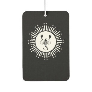 Scorpio Zodiac Symbol with Radiant Starburst Car Air Freshener
