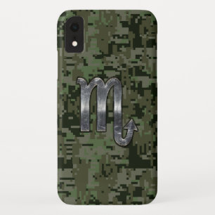 Scorpio Zodiac Symbol Woodland Digital Camo iPhone XR Case