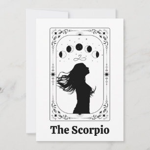 Scorpio Zodiac Tarot Feminist BFF Magical Mystical Invitation