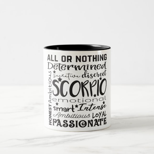 Scorpio Zodiac Traits/Astrology Two-Tone Coffee Mug (Center)