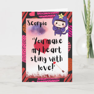  Scorpio Zodiac Valentines Personalised Card