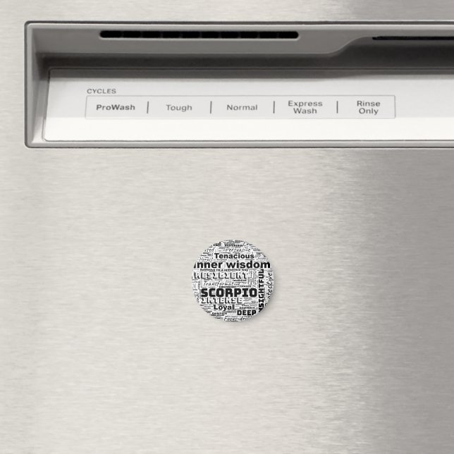 Scorpio Zodiac Word Cloud Inspiration Magnet (In Situ (Dishwasher))