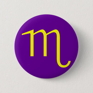 SCORPIO, ZODIACAL SIGN 6 CM ROUND BADGE