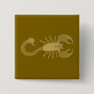 Scorpion 15 Cm Square Badge