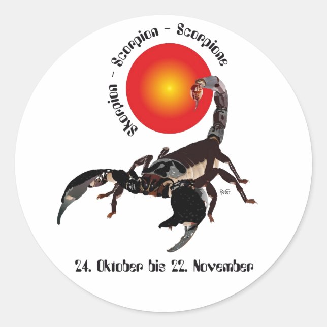 Scorpion 24 October to 22 November sticker (Front)