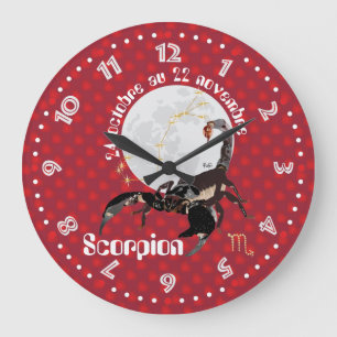 Scorpion 24 octobre au 22 novembre Horloge Large Clock