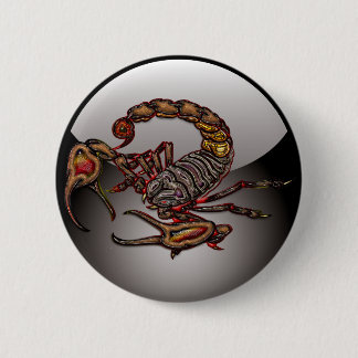 Scorpion 6 Cm Round Badge