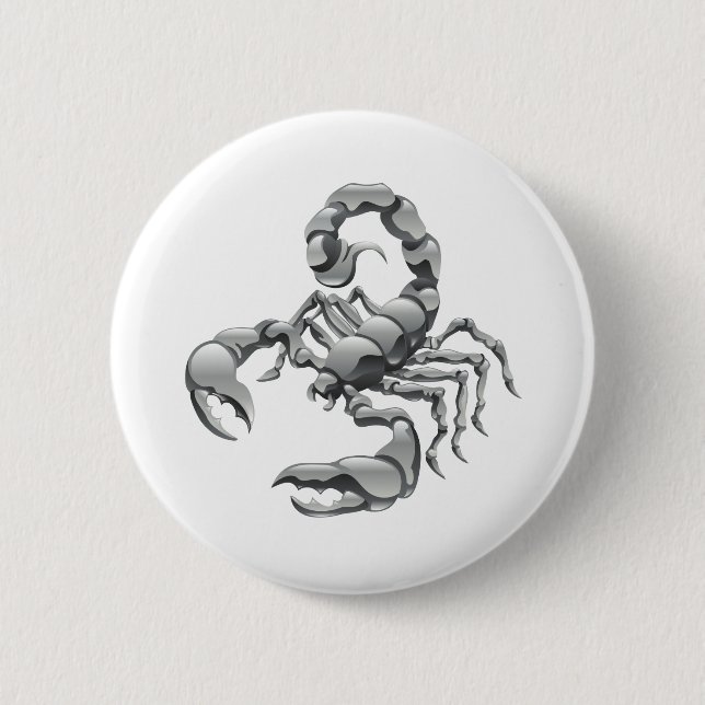scorpion 6 cm round badge (Front)