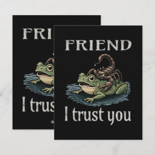 Scorpion and Frog - Friend, I Trust You Holiday Card