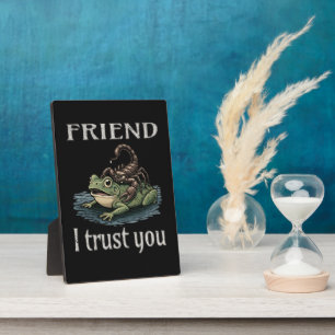 Scorpion and Frog - Friend, I Trust You Plaque