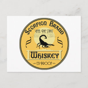 Scorpion Brand Whiskey Postcard