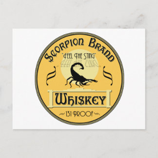 Scorpion Brand Whiskey Postcard