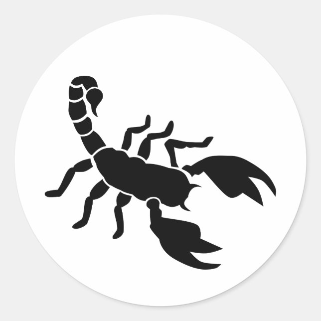 Scorpion Classic Round Sticker (Front)