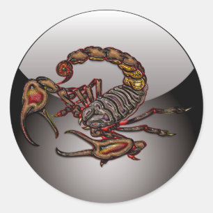 Scorpion Classic Round Sticker