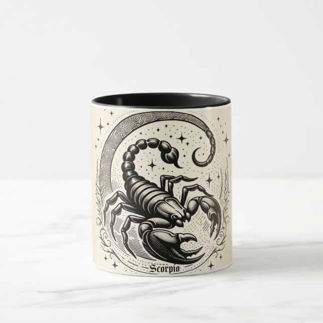 Scorpion Crescent Moon Astrology Zodiac Scorpio Mug (Center)