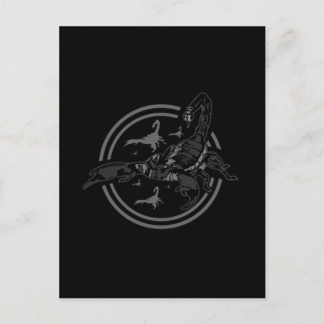 Scorpion GREY Postcard (Front)