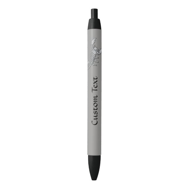Scorpion Icon Black Ink Pen (Front Vertical)