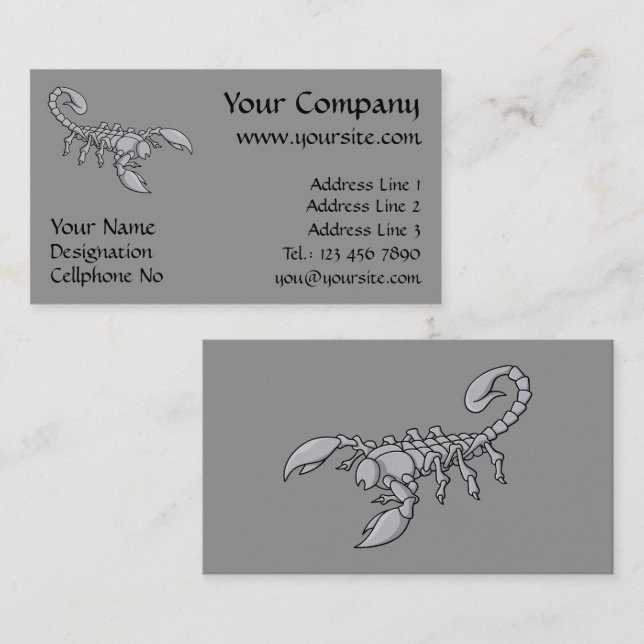 Scorpion Icon Business Card (Front/Back)