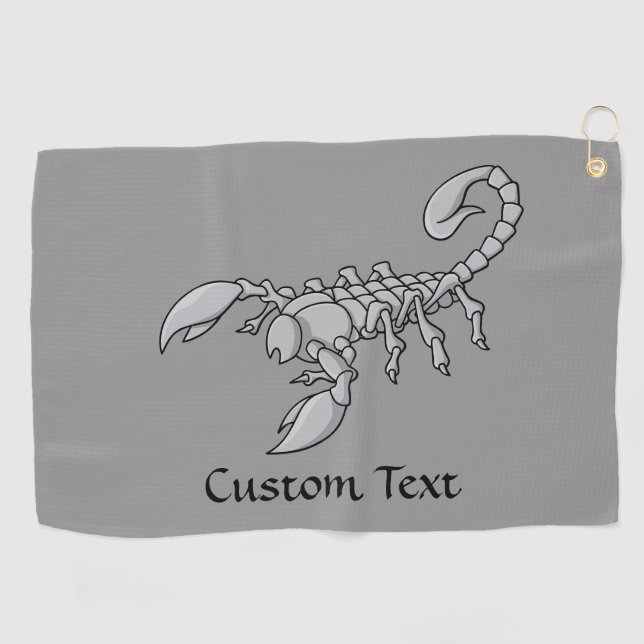 Scorpion Icon Golf Towel (Horizontal)