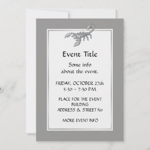 Scorpion Icon Invitation
