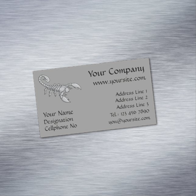 Scorpion Icon Magnetic Business Card (In Situ)