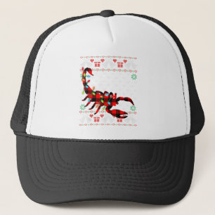 Scorpion Lover Funny Xmas Lights Ugly Christmas Sw Trucker Hat