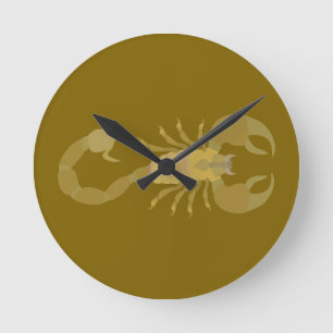 Scorpion Round Clock