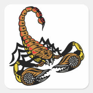 scorpion square sticker