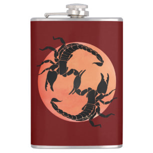 Scorpion Tribal Graphic Design Hip Flask