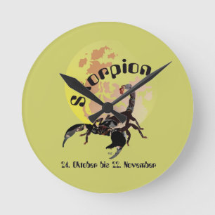 Scorpion - watch sign round clock