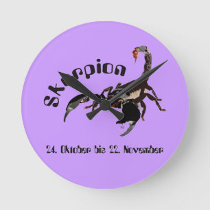 Scorpion - watch sign round clock