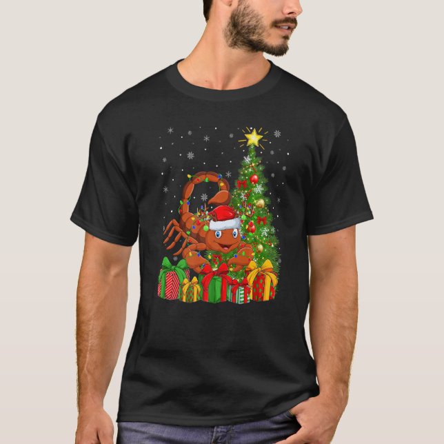 Scorpion  Xmas Holiday Santa Scorpion Christmas Tr T-Shirt (Front)