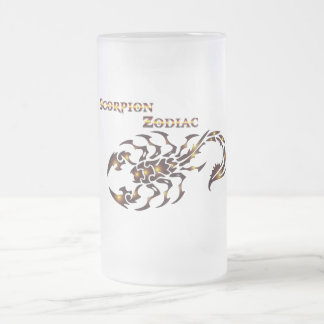 Scorpion Zodiac Beer Glass Frosted Glass Beer Mug
