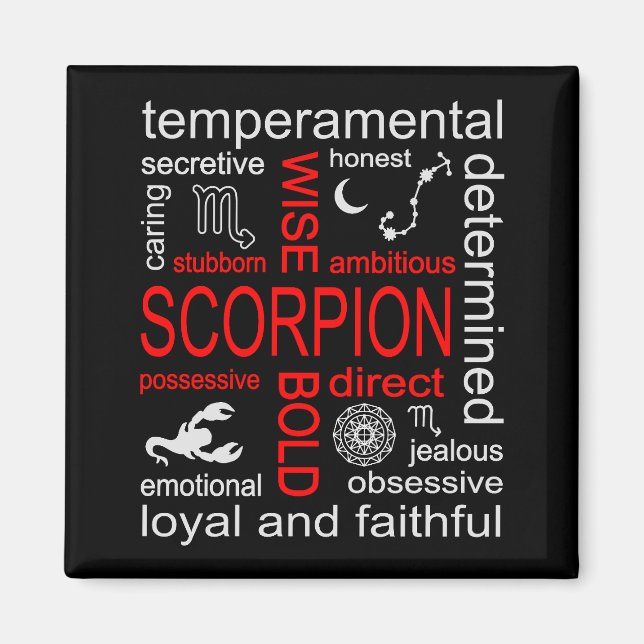 Scorpion Zodiac Sign Magnet (Front)