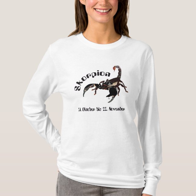 scorpion - zodiac sign T-shirt (Front)