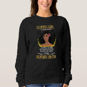 Scorpion Zodiac Signs For Afro American Girls Gold Sweatshirt