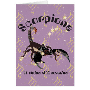 Scorpione 24 ottobre al 22 nov. Biglietti d'auguri