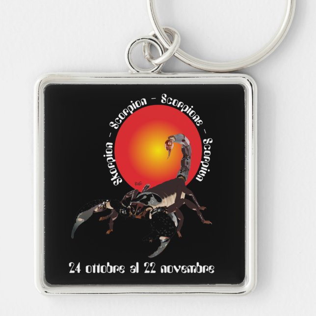Scorpione 24 ottobre al 22 novembre Portachiavi Key Ring (Front)