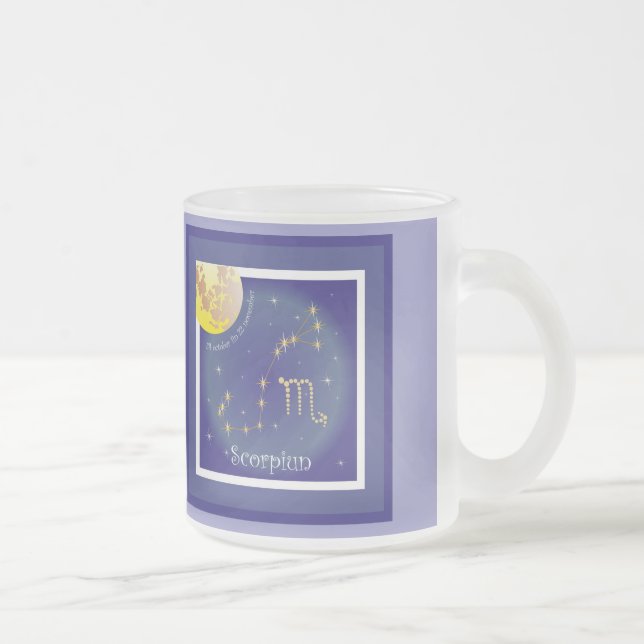 Scorpiun 24 october fin 22 november Tasse Frosted Glass Coffee Mug (Right)