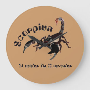 Scorpiun 24 october fin 22 november Uhr Large Clock