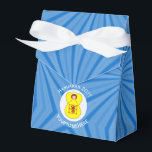 Scot Lion Rampant Angel Hanukkah Flag Personalised Favour Box<br><div class="desc">Add a name to this tent favour box to personalise an angel wearing the Scot Lion Rampant Flag for Hanukkah. The angel flies in a white circle of squiggly squares. Blue squiggly squares create the background. Above reads SCOT LION ANGEL 20??. You can change it all or just add the...</div>