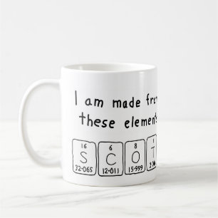Scot periodic table name mug