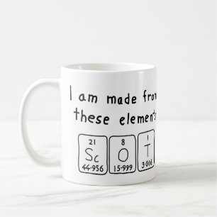 Scot periodic table name mug