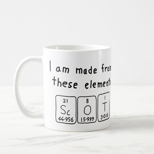 Scot periodic table name mug (Left)