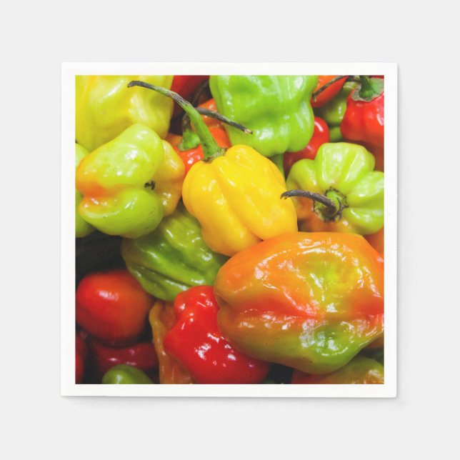 Scotch Bonnet Chilli Peppers Napkin (Front)