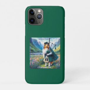 Scotch Collie Serenade – Bagpipes & Tartan Whimsy iPhone 11 Pro Case