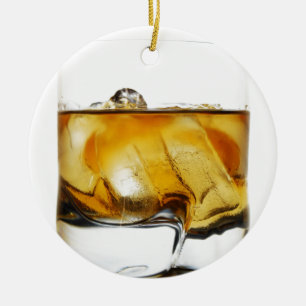 Scotch On The Rocks Ceramic Tree Decoration